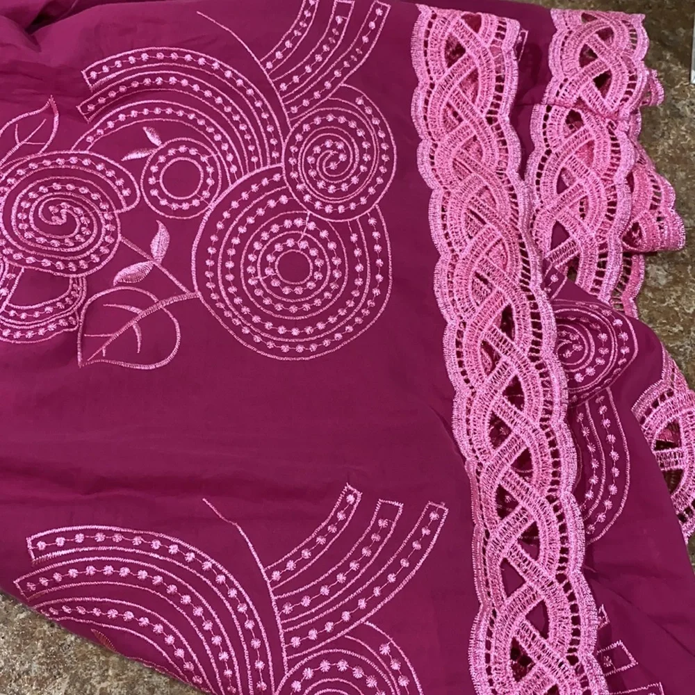 Bettie Page by Tatyana Pink Embroidered Circle Dress NWT - Picture 4 of 8